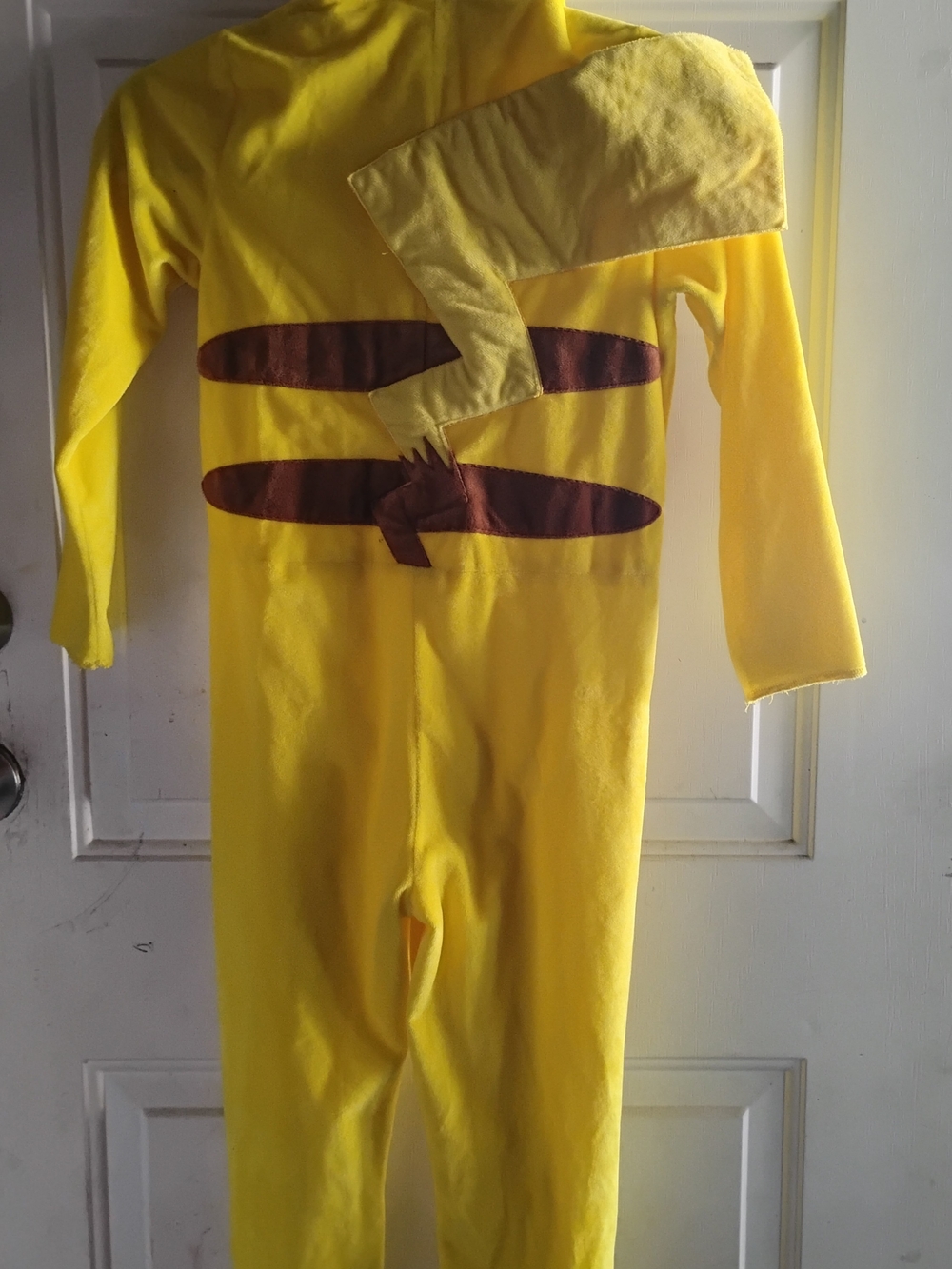 Yellow Lightning Kids Costume Jumpsuit with Tail